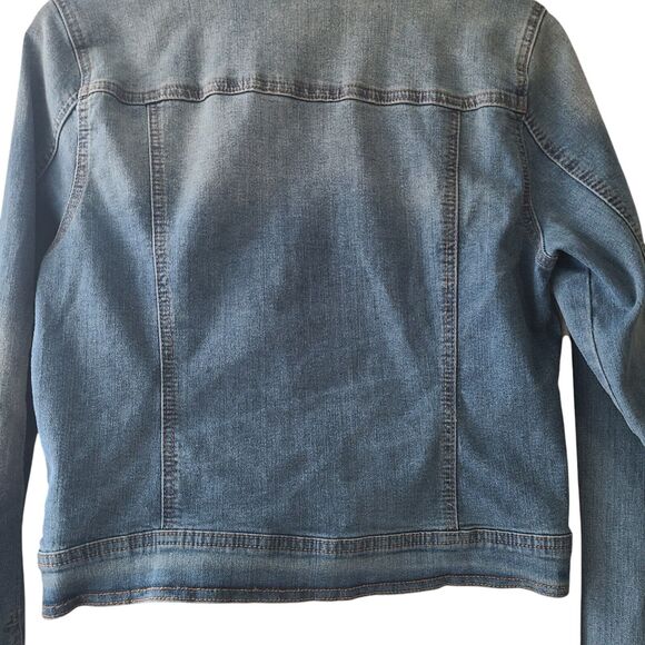 Ci Sono Denim Cropped Light Wash Denim Jean Jacket Size Medium - Picture 5 of 7